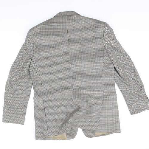 DEBNHAMS Mens Beige Check  Jacket Suit Jacket Size L