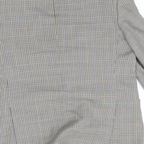 DEBNHAMS Mens Beige Check  Jacket Suit Jacket Size L