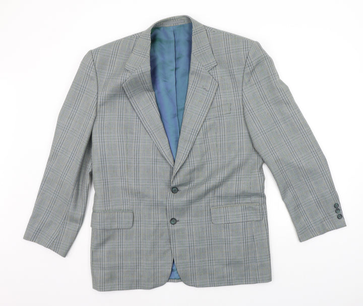 Debenhams Mens Grey Check Jacket Suit Jacket Size L