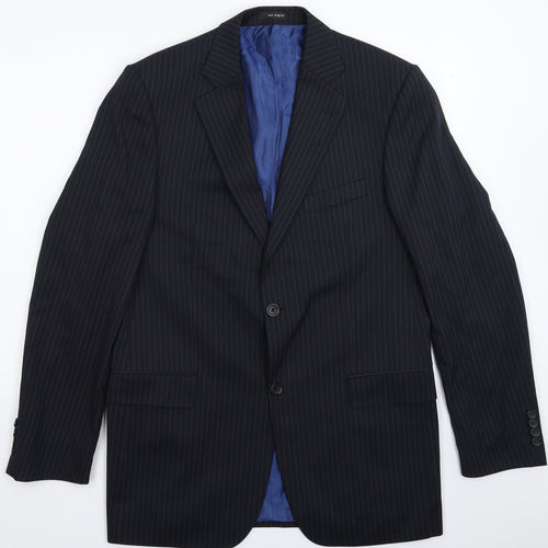 Tom English Mens Blue Striped  Jacket Suit Jacket Size 42