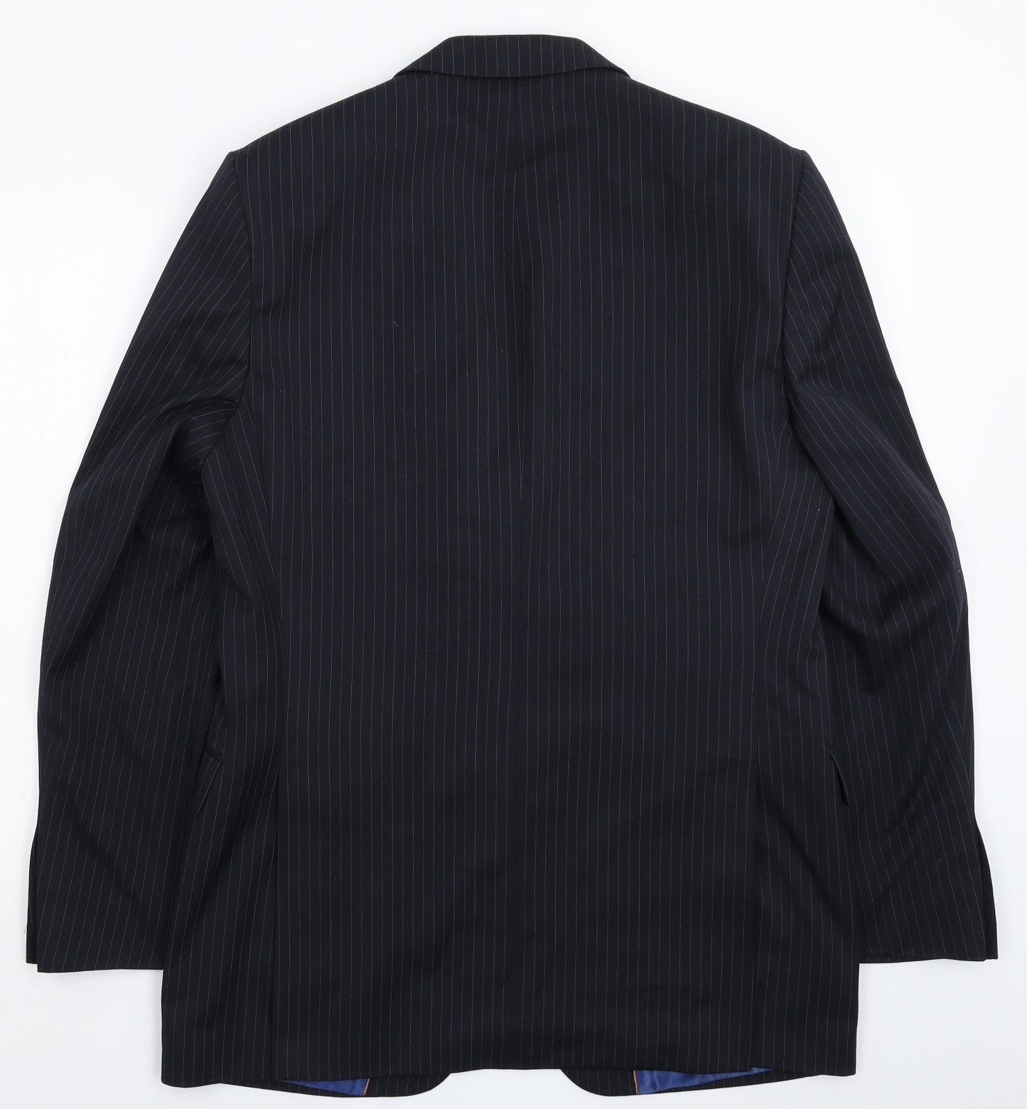 Tom English Mens Blue Striped  Jacket Suit Jacket Size 42