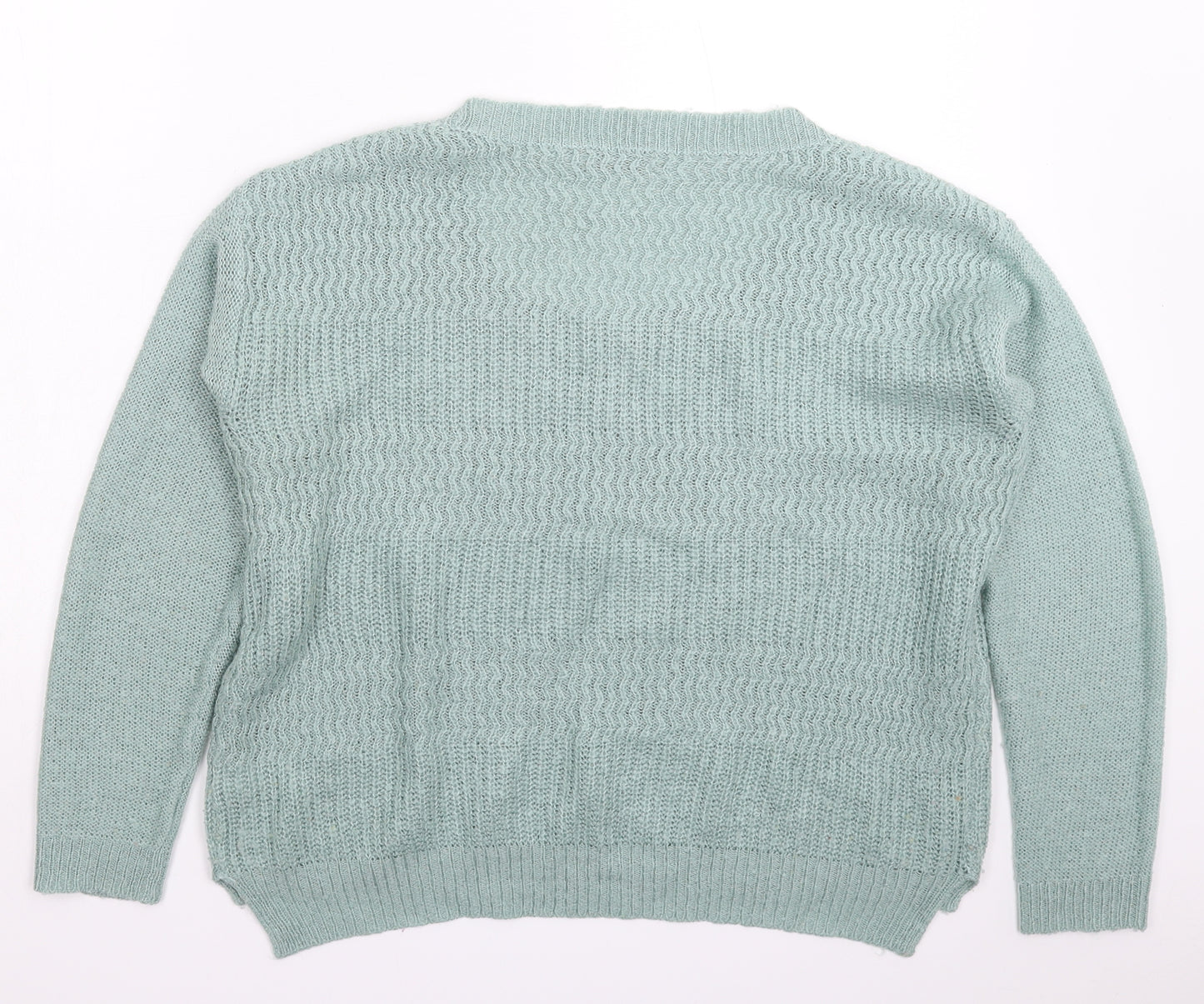 TU Womens Green  Knit Pullover Jumper Size 14