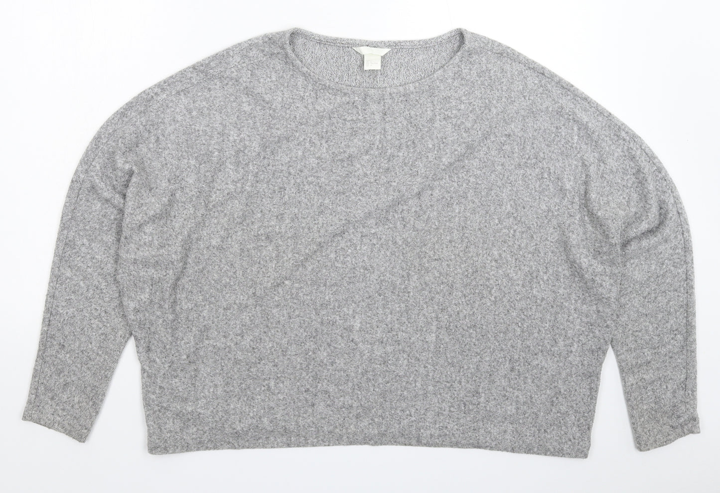 H&M Womens Grey  Knit Pullover Jumper Size L