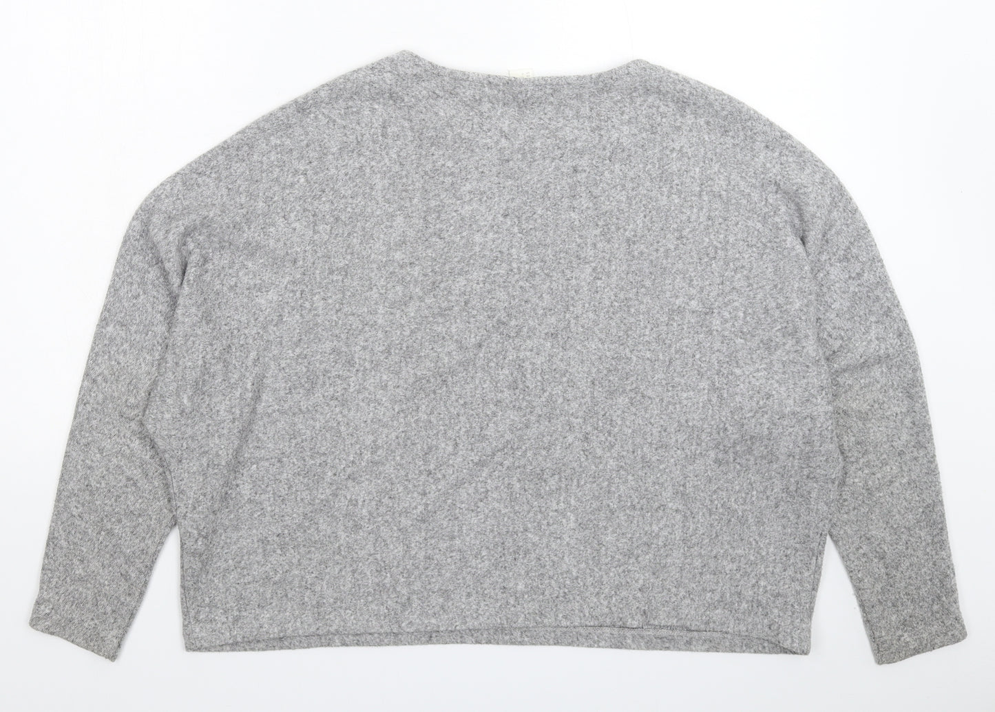 H&M Womens Grey  Knit Pullover Jumper Size L