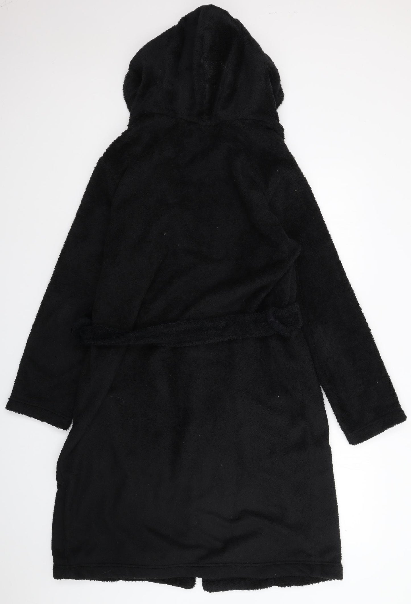 ASOS Mens Black Solid Fleece  Robe Size S