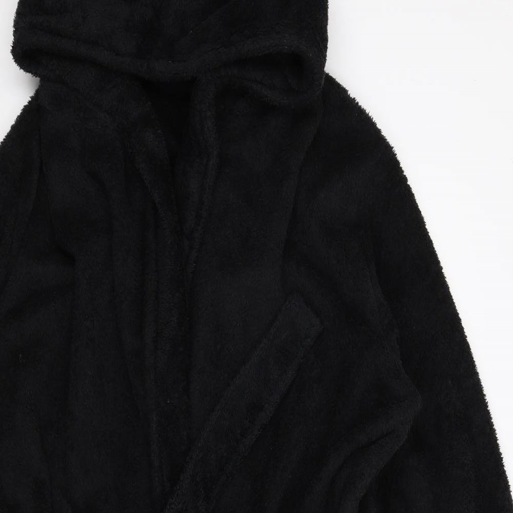 ASOS Mens Black Solid Fleece  Robe Size S