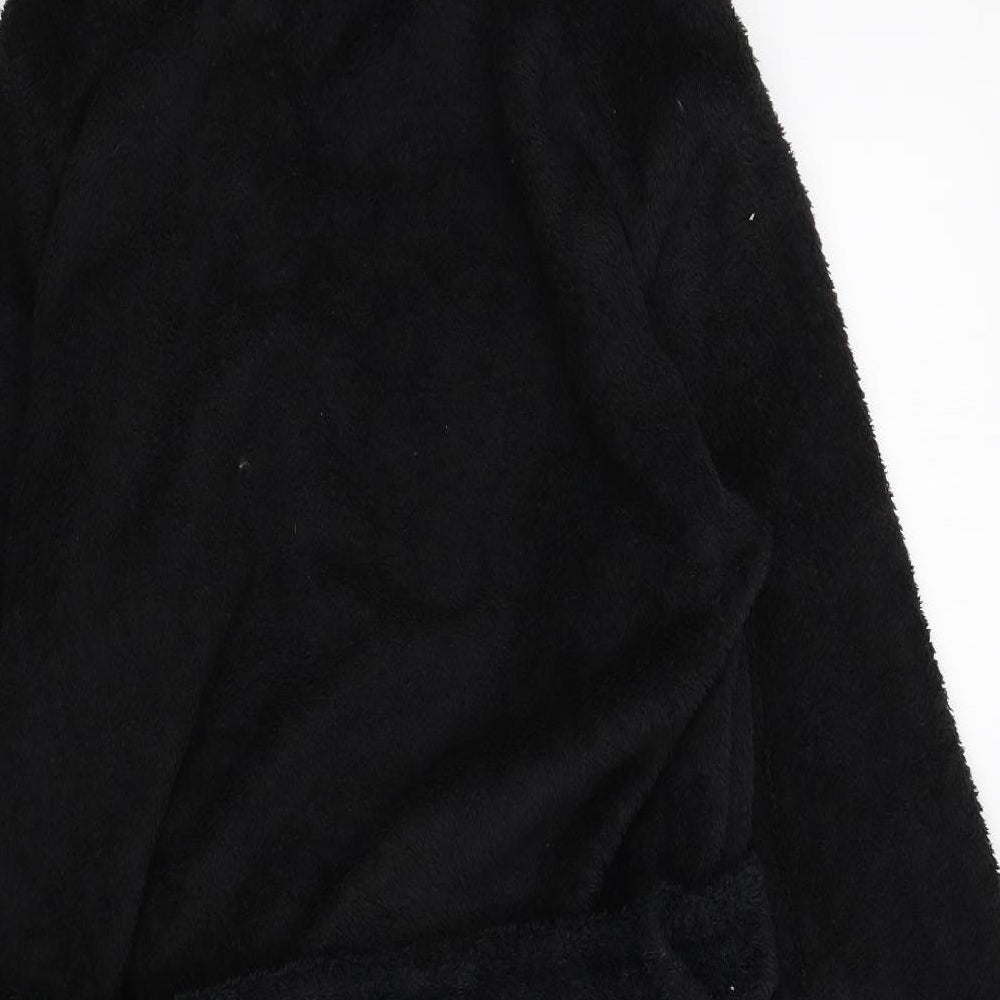 ASOS Mens Black Solid Fleece  Robe Size S