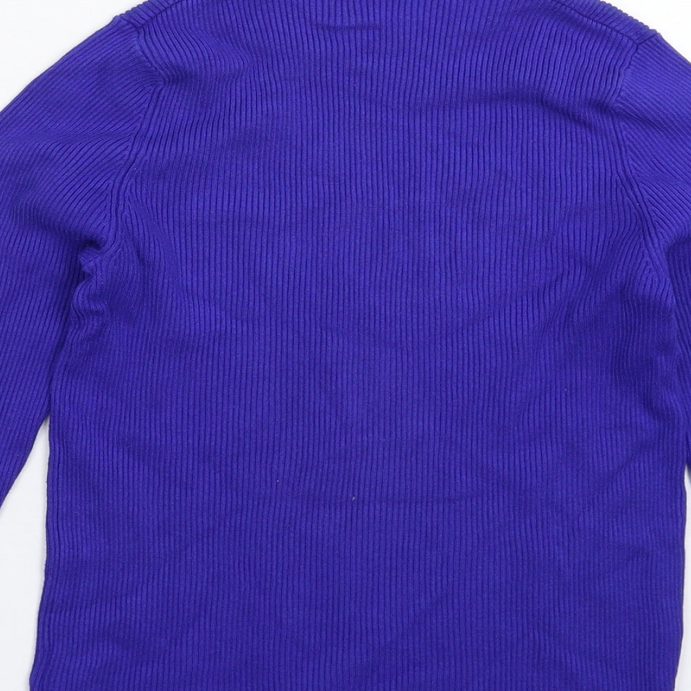 Marks and Spencer Womens Purple  Knit Pullover Jumper Size 14