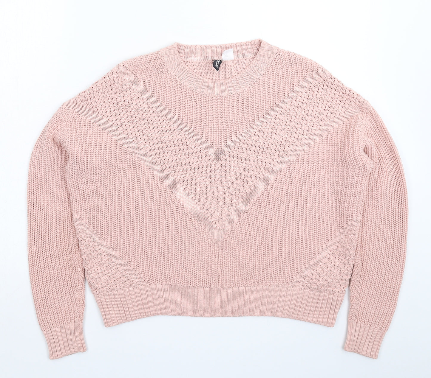 Divided Womens Pink  Knit Pullover Jumper Size XS  - Oversized