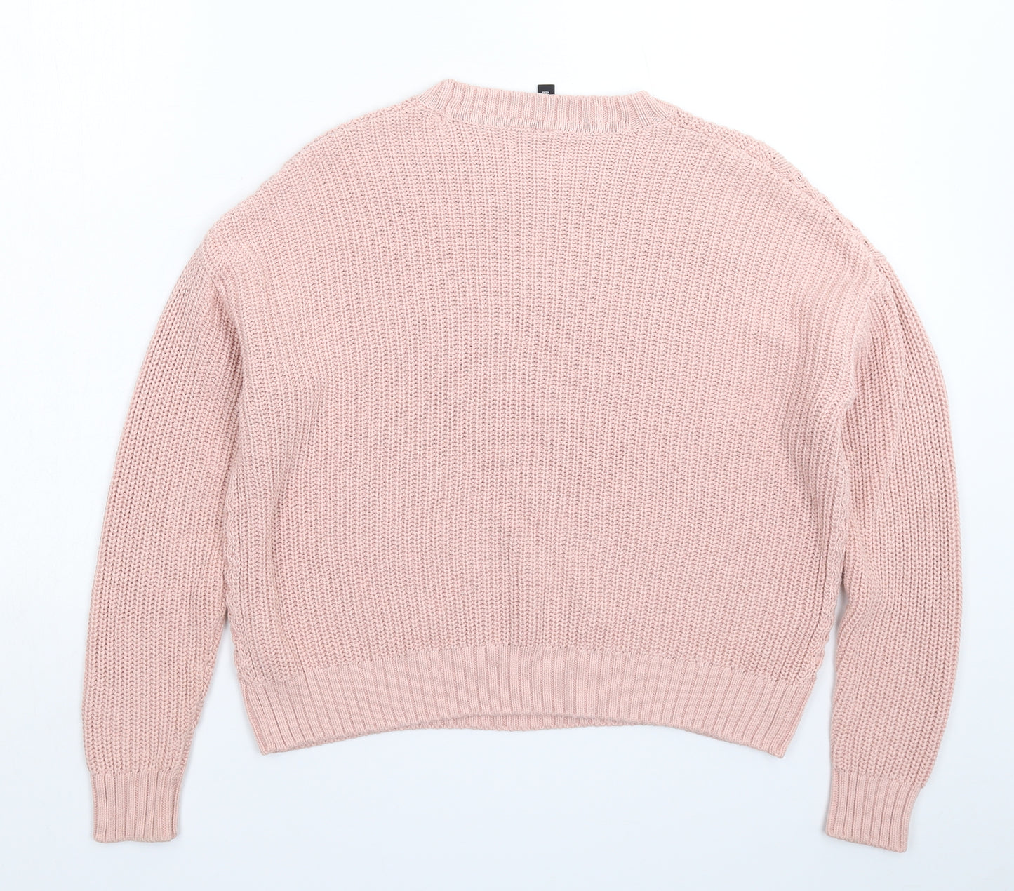 Divided Womens Pink  Knit Pullover Jumper Size XS  - Oversized