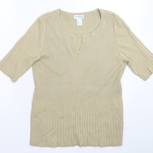 Creation Womens Grey  Knit Pullover Jumper Size 16
