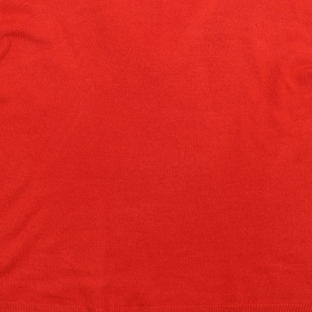 Marks and Spencer Womens Red  Knit Pullover Jumper Size 14