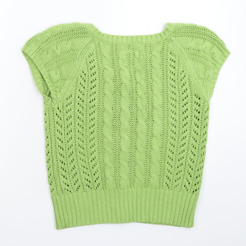H&M Womens Green  Knit Cardigan Jumper Size L