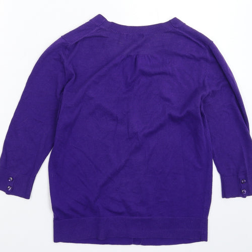Gap Womens Purple  Knit Cardigan Jumper Size S