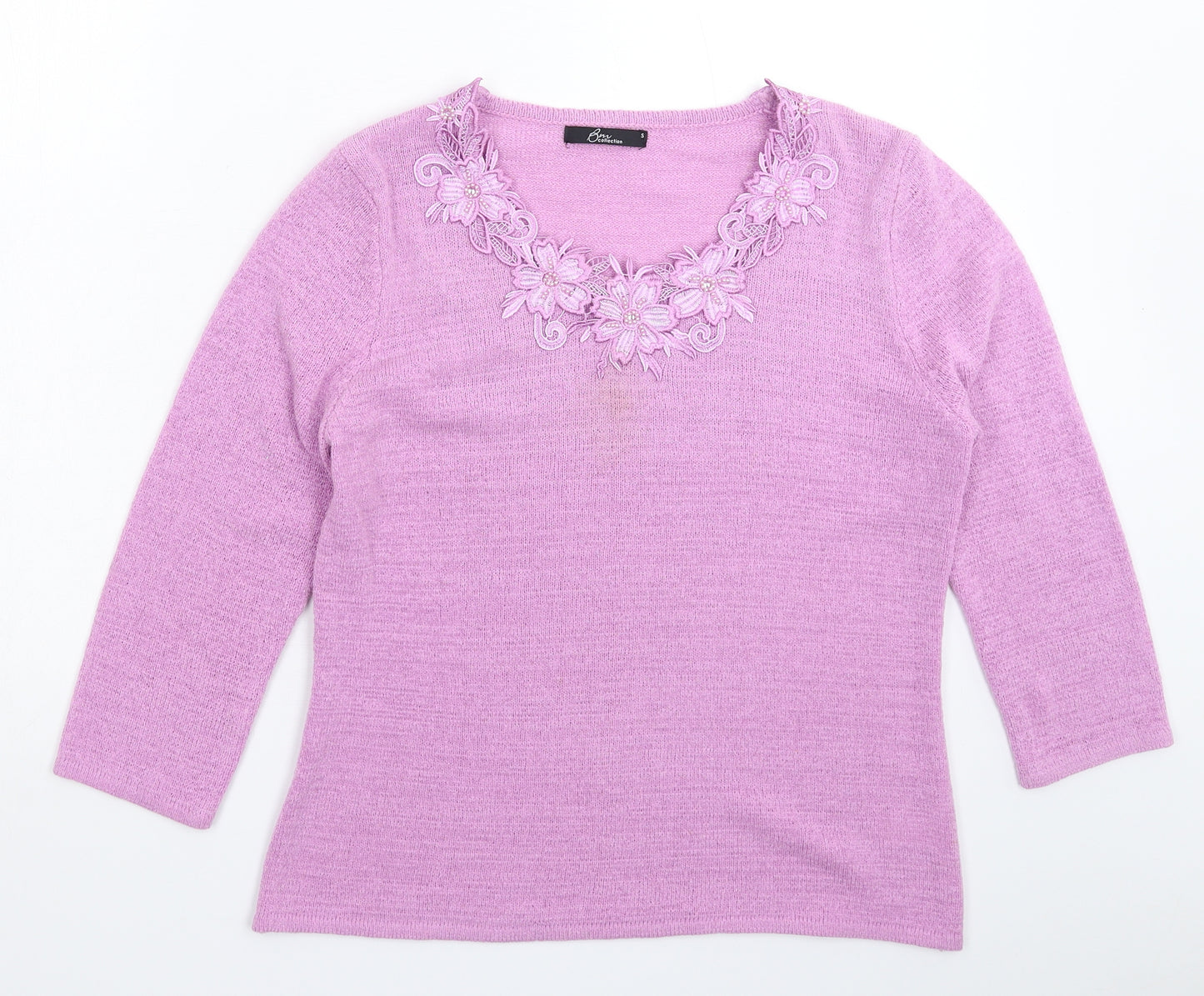 BM Womens Pink  Knit Pullover Jumper Size S