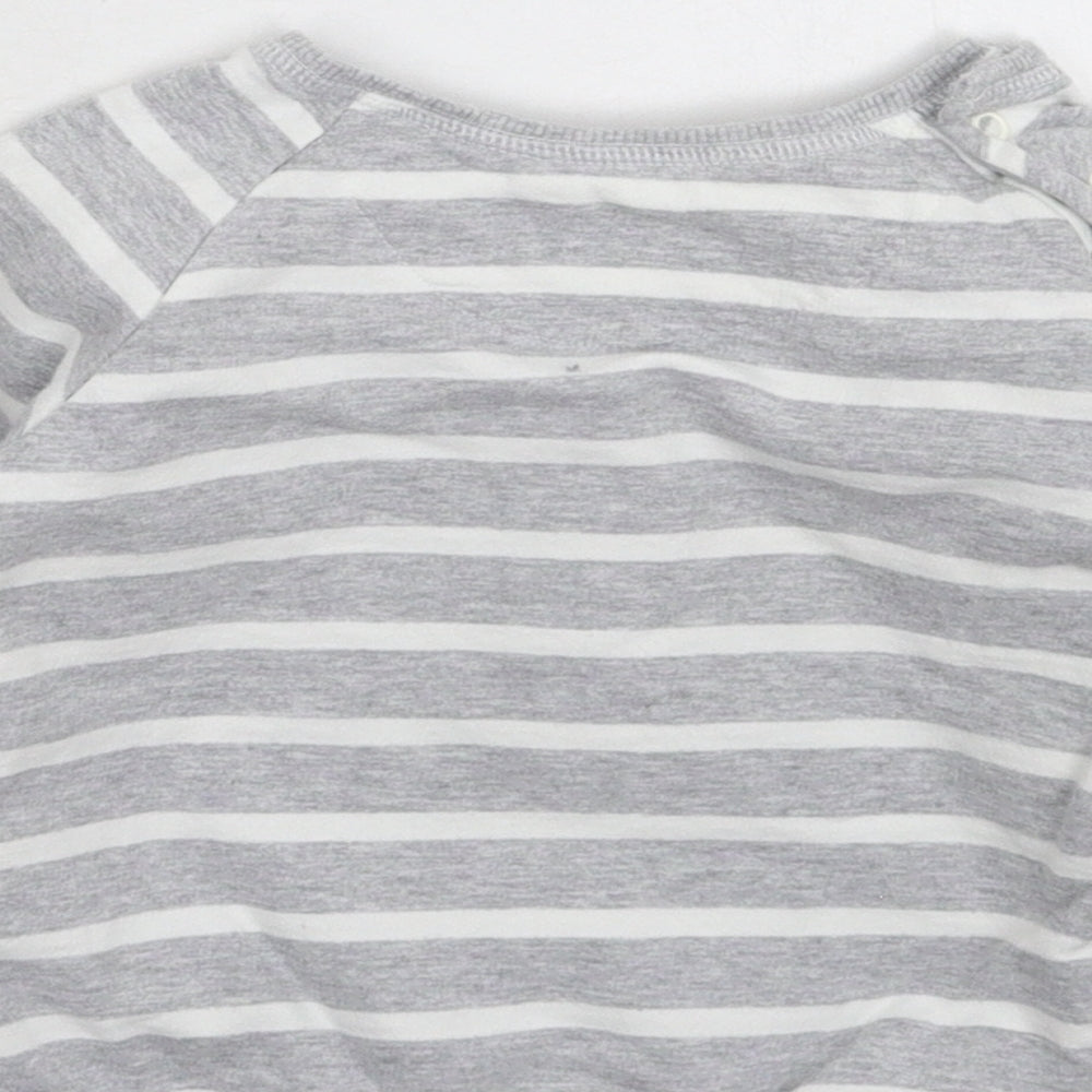 Blue Zoo Boys Grey Striped  Pullover Jumper Size 12-18 Months