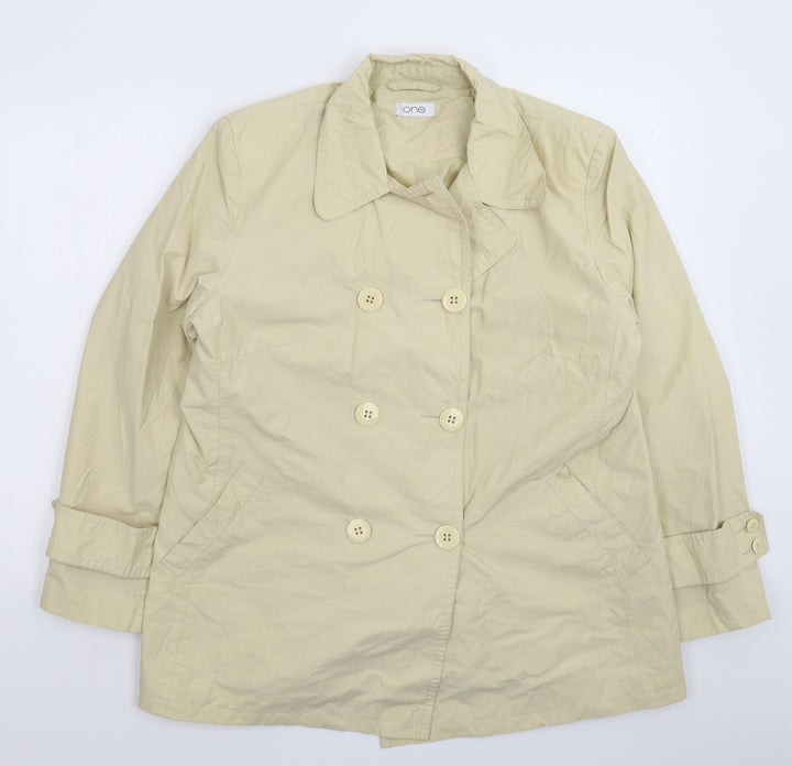 One Womens Beige   Jacket  Size 18