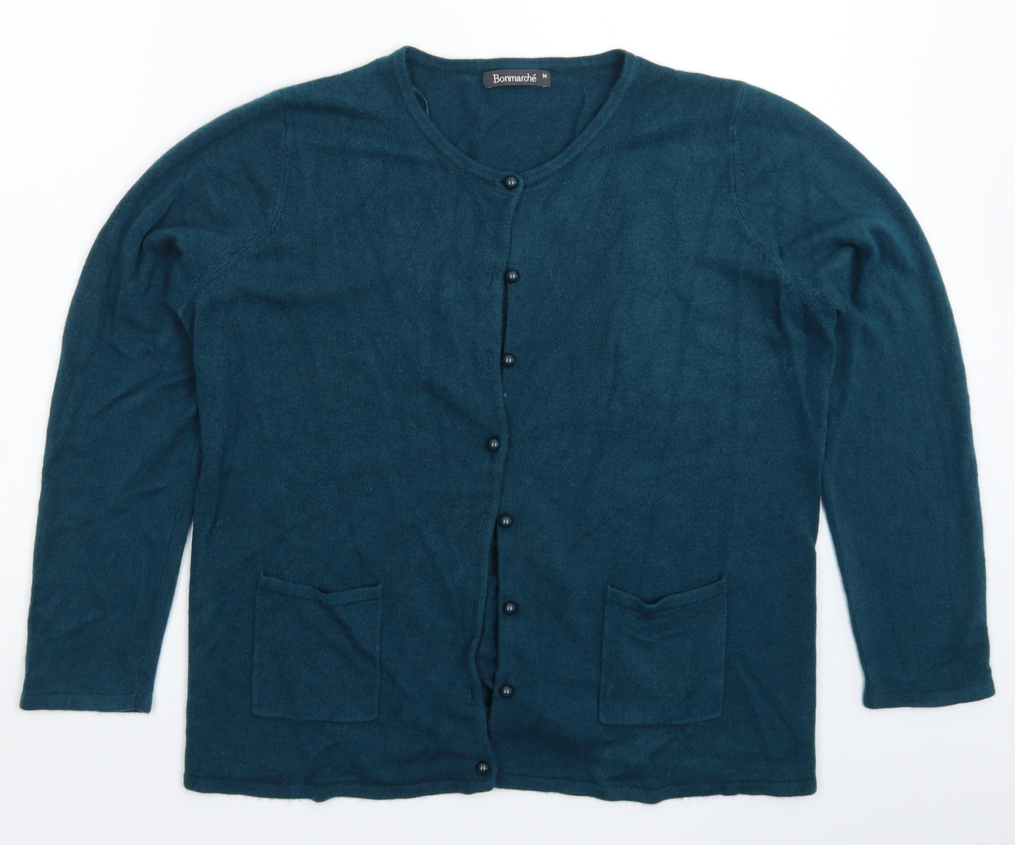 Bonmarché Womens Green  Knit Cardigan Jumper Size M