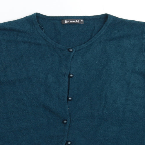 Bonmarché Womens Green  Knit Cardigan Jumper Size M