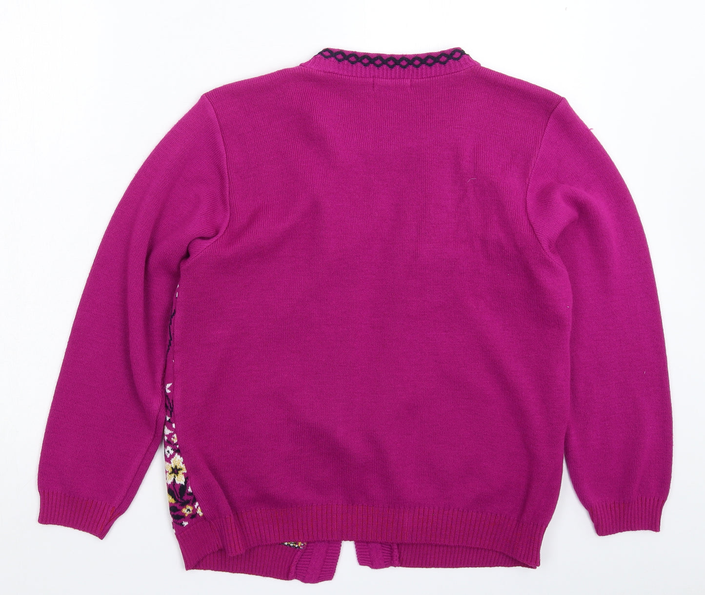 Arista Womens Purple Floral Knit Pullover Jumper Size 20