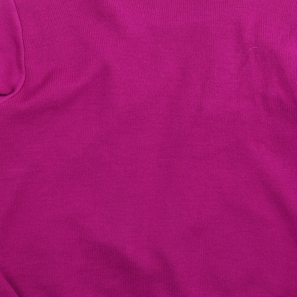 Arista Womens Purple Floral Knit Pullover Jumper Size 20