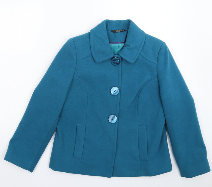 BM Womens Blue Jacket Blazer Size 12
