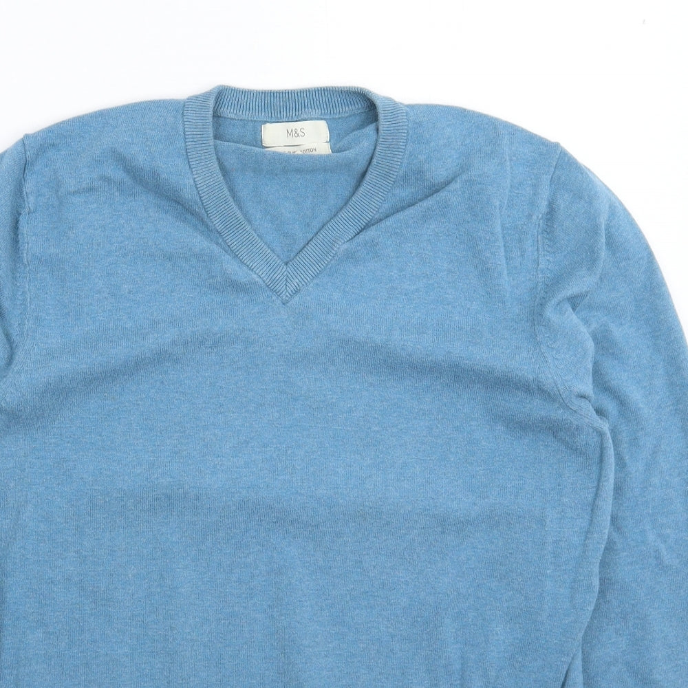 Marks and Spencer Mens Blue  Knit Pullover Jumper Size L