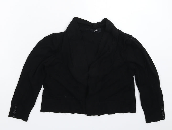 Wallis Womens Black  Knit Cardigan Jumper Size M