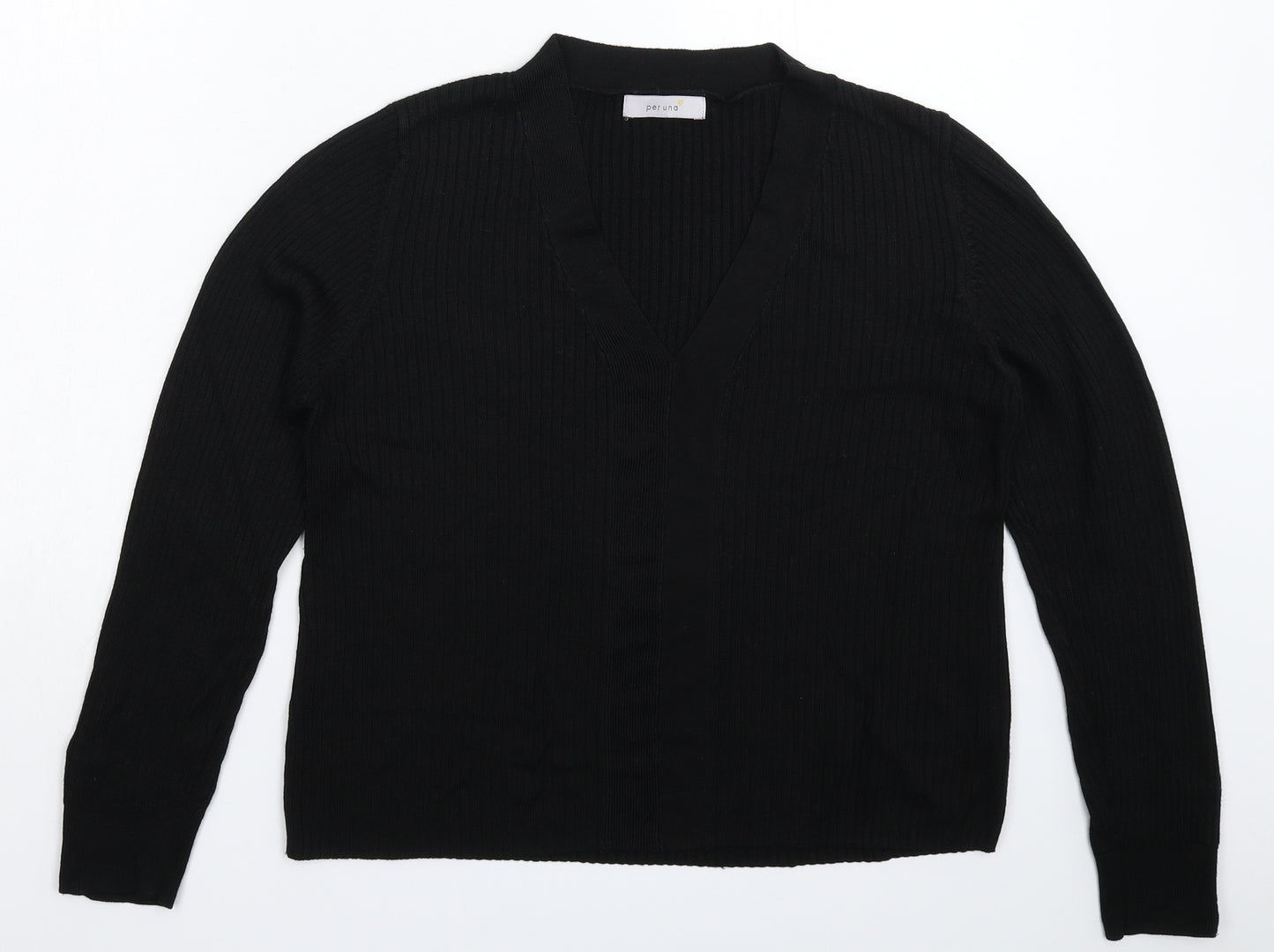 Marks and Spencer Womens Black  Knit Pullover Jumper Size 12