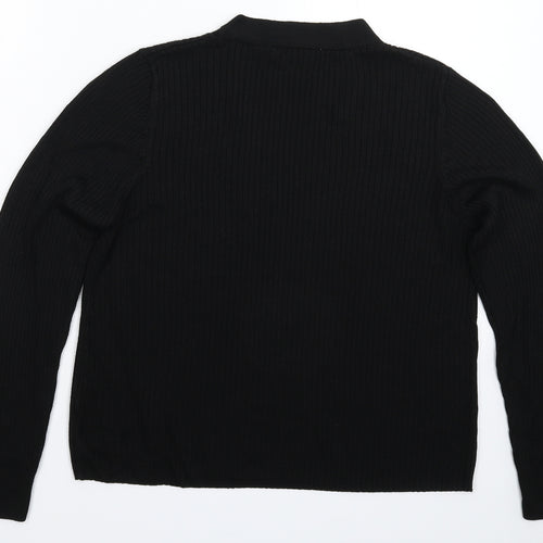 Marks and Spencer Womens Black  Knit Pullover Jumper Size 12