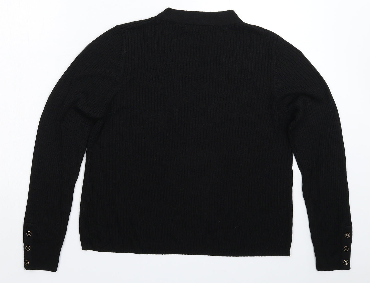 Marks and Spencer Womens Black  Knit Pullover Jumper Size 12