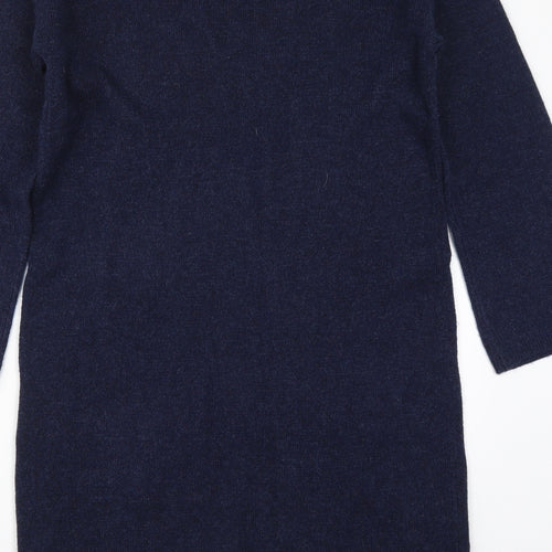 White Label Womens Blue  Knit Jumper Dress  Size 14