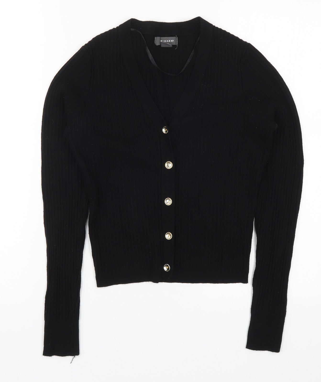 Primark Womens Black  Knit Cardigan Jumper Size 12
