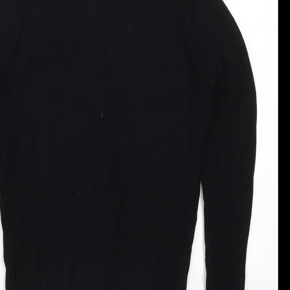 Primark Womens Black  Knit Cardigan Jumper Size 12