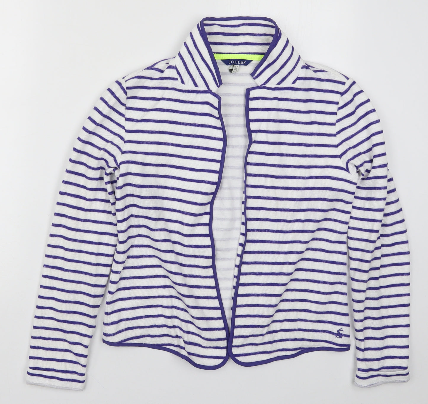 Joules Womens Blue Striped  Jacket  Size 10