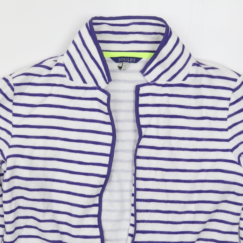 Joules Womens Blue Striped  Jacket  Size 10