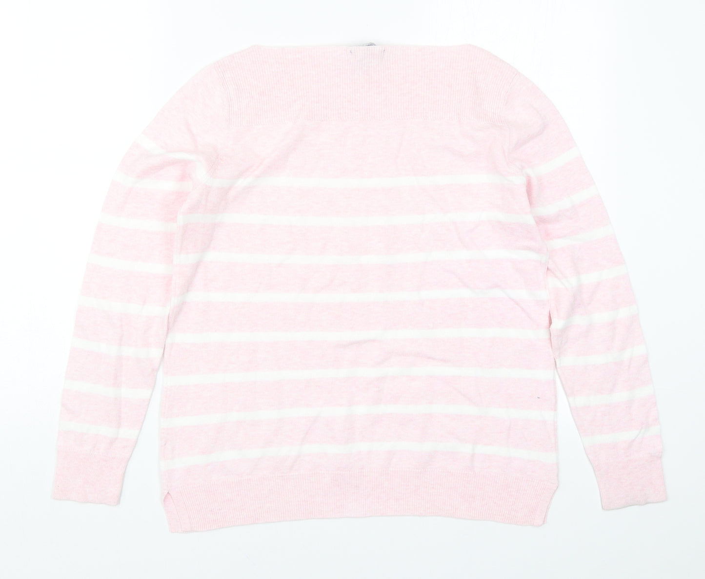 Gap Womens Pink Striped Knit Pullover Jumper Size S