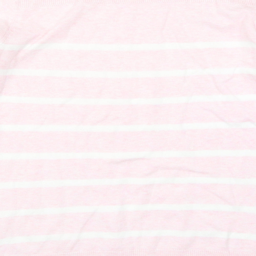 Gap Womens Pink Striped Knit Pullover Jumper Size S