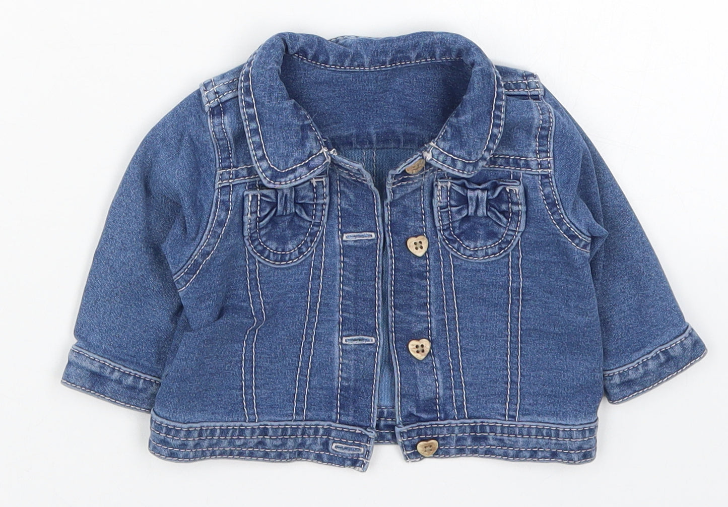 George Girls Blue  Denim Jacket  Size 0-3 Months