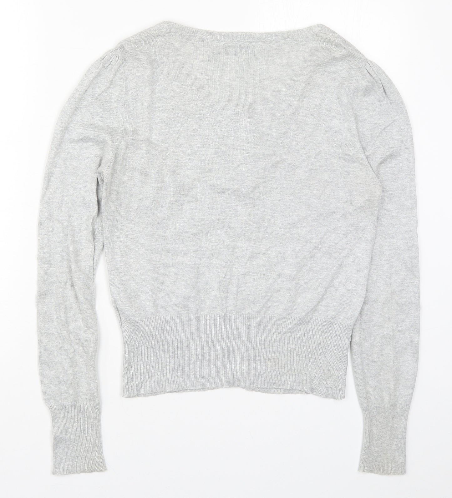 Peacocks Womens Grey  Knit Cardigan Jumper Size 12