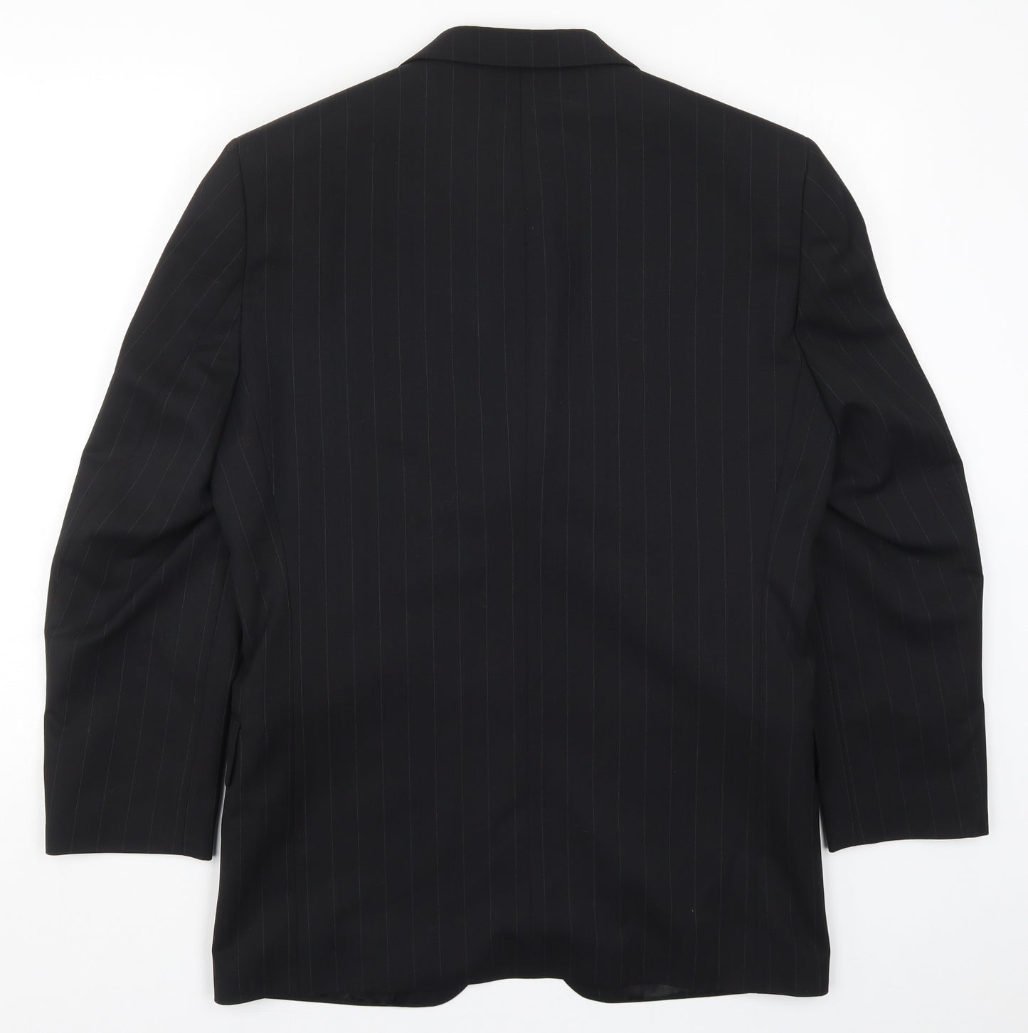 Charlton Gray Mens Black Striped  Jacket Suit Jacket Size 36