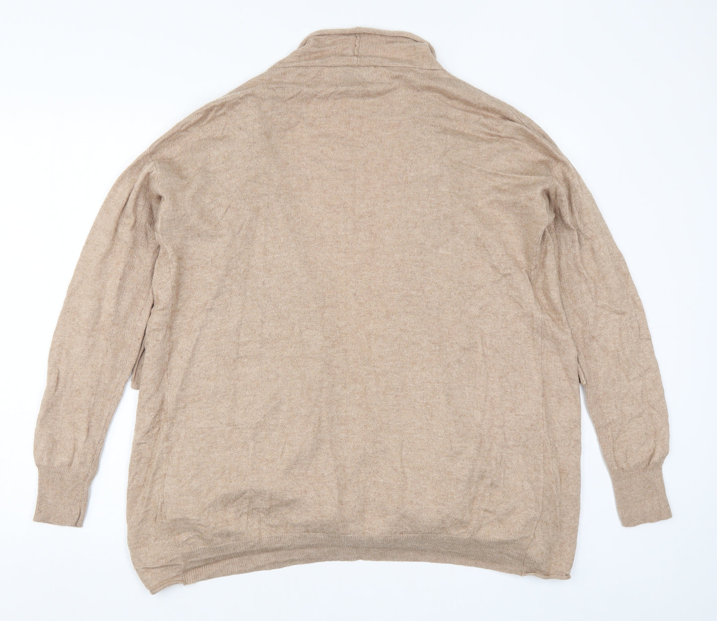Papaya Womens Beige  Knit Cardigan Jumper Size L