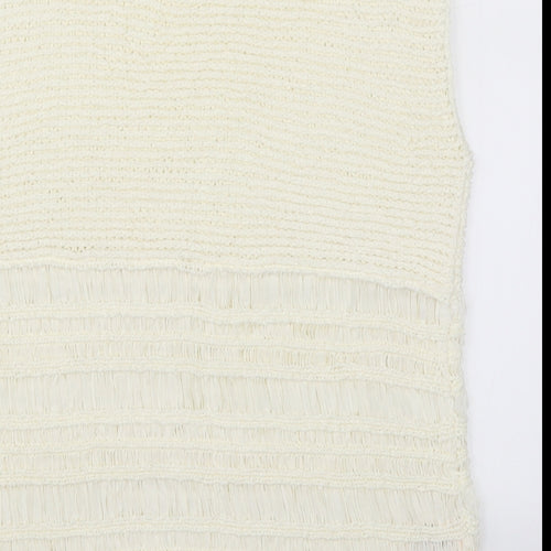 Laura Ashley Womens Ivory  Knit Vest Jumper Size 12