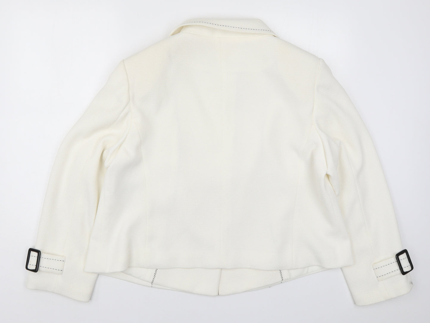 Marks and Spencer Womens White   Pea Coat Coat Size 20