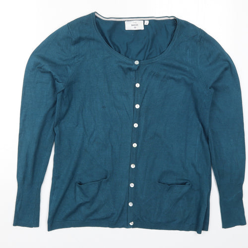 C&A Womens Blue  Knit Cardigan Jumper Size M