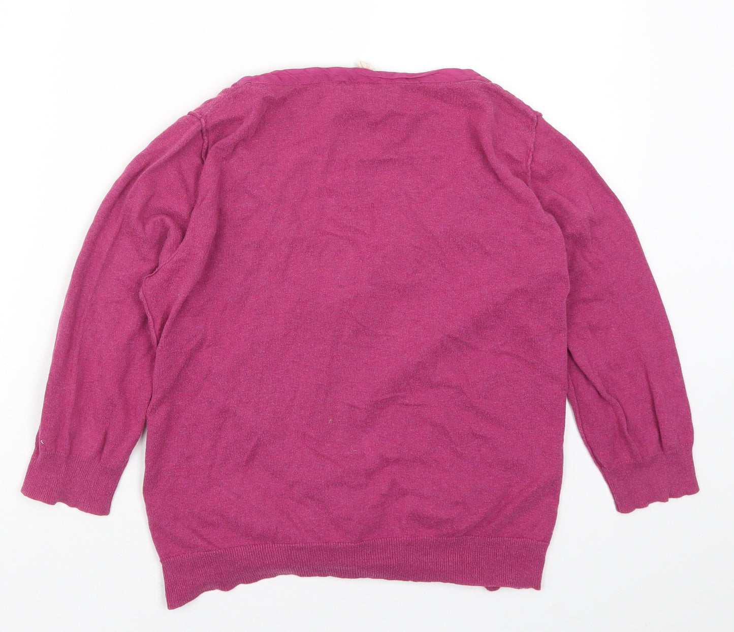 White Stuff Womens Pink  Knit Cardigan Jumper Size 14