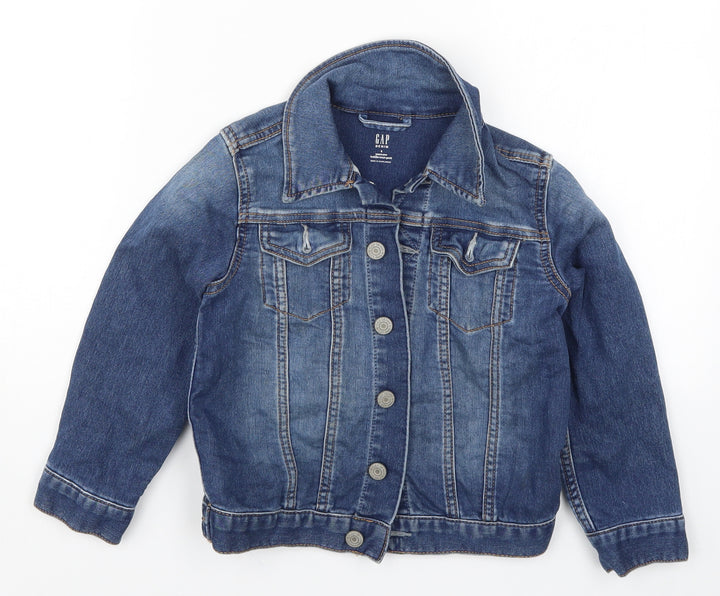 Gap Girls Blue Denim Jacket Size 5 Years