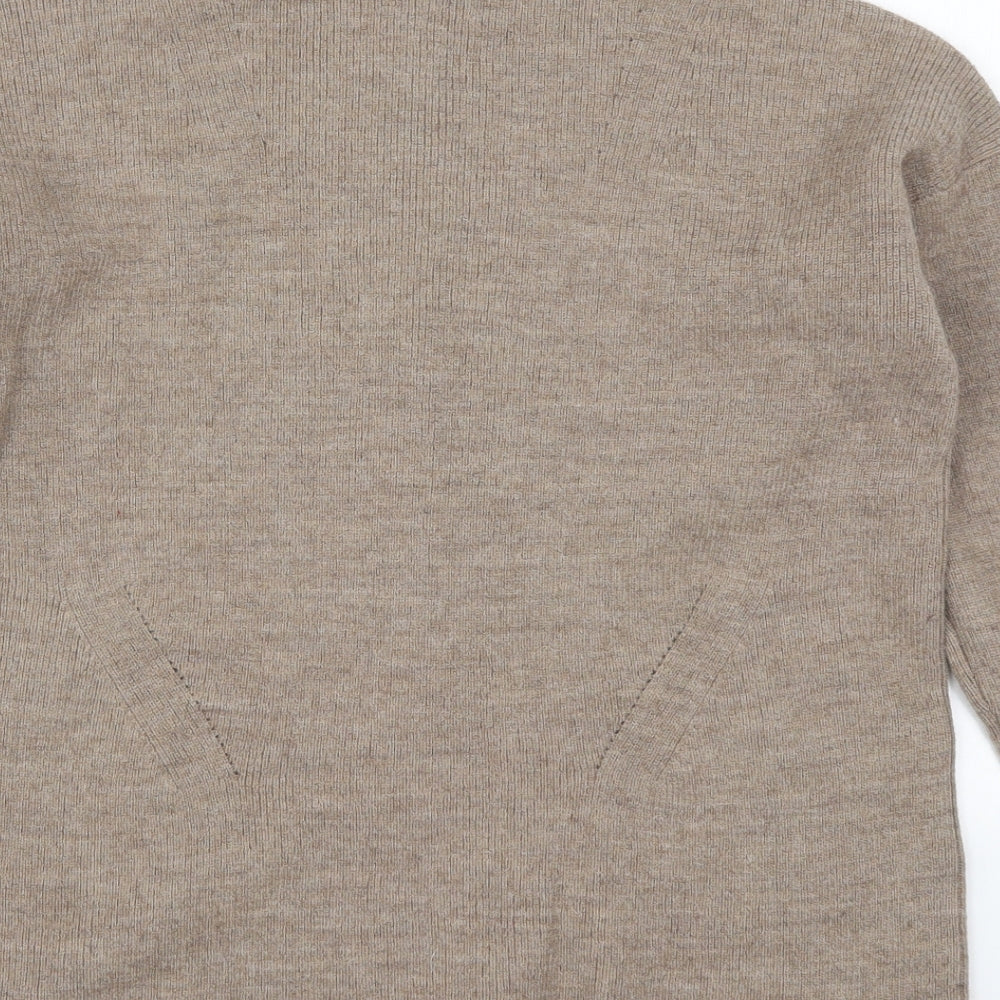 Rachel Zoe Womens Beige  Knit Pullover Jumper Size L