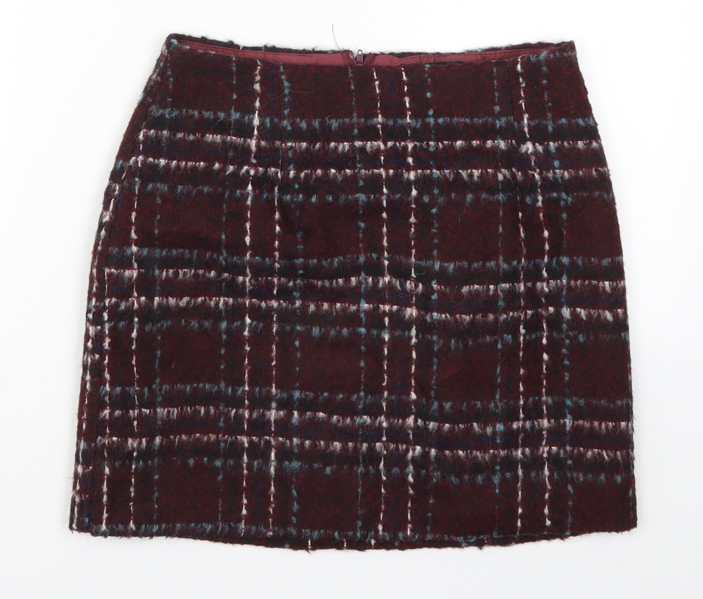 New Look Womens Red Check  Mini Skirt Size 6
