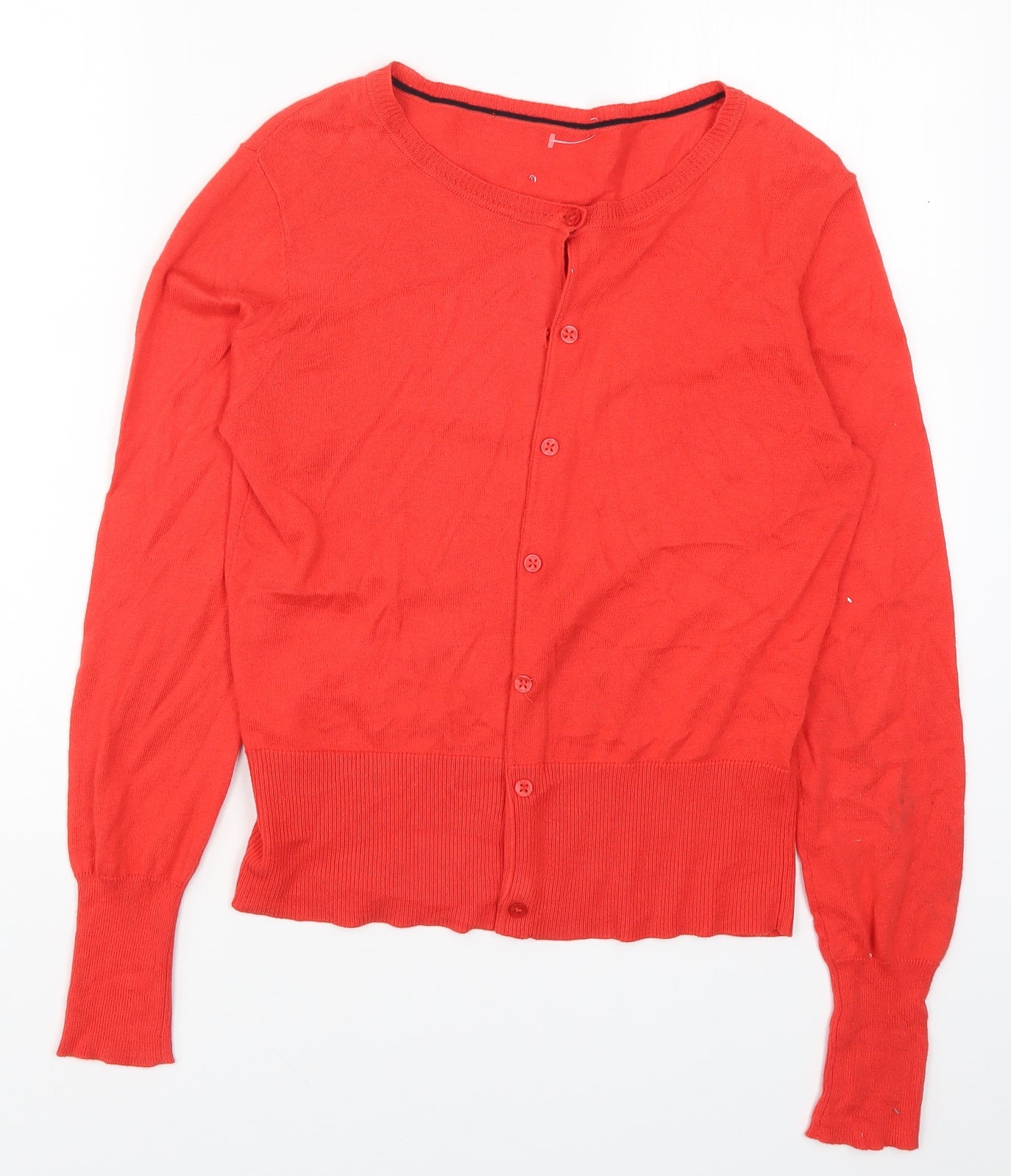 Oasis Womens Red  Knit Cardigan Jumper Size S